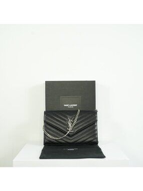 Saint Laurent Classic Black Monogram WOC, FULL SET